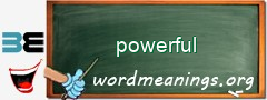 WordMeaning blackboard for powerful